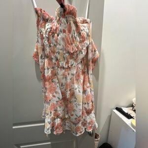 NWT Hello Molly strapless floral mini dress